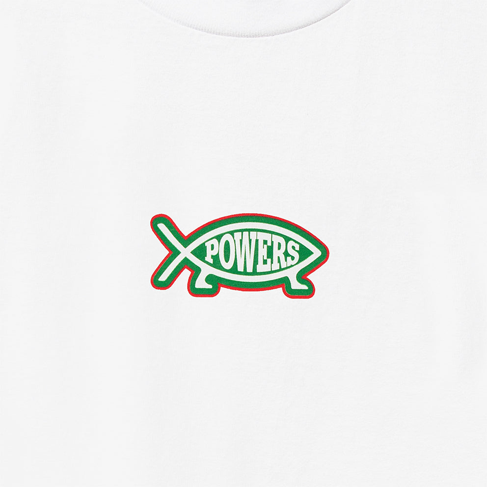 POWERS SUPPLY POWERS SUPPLY EVOLUTION SS TEE // WHITE