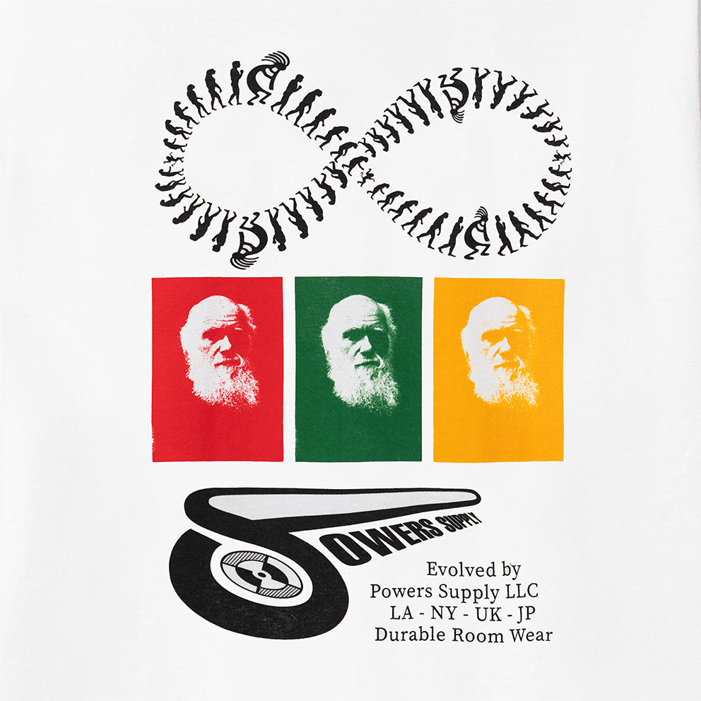 POWERS SUPPLY POWERS SUPPLY EVOLUTION SS TEE // WHITE