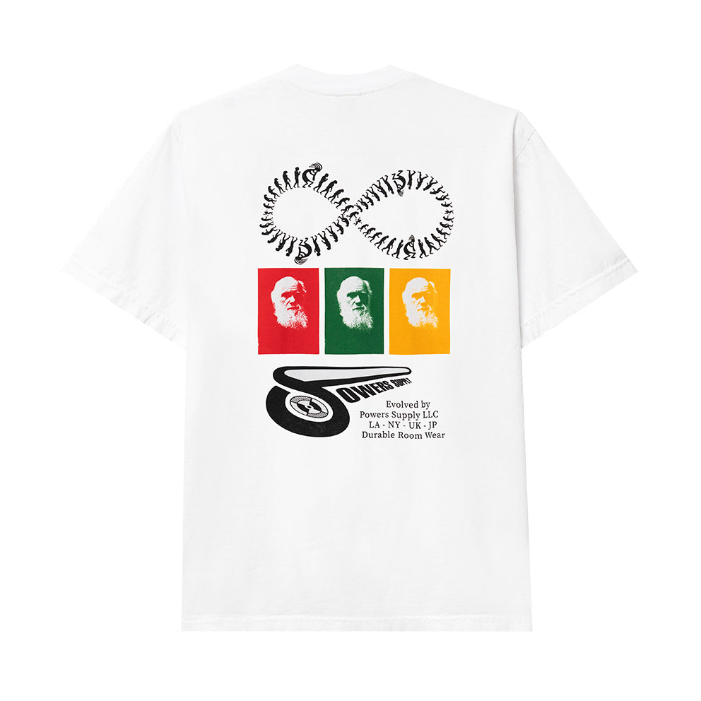 POWERS SUPPLY POWERS SUPPLY EVOLUTION SS TEE // WHITE