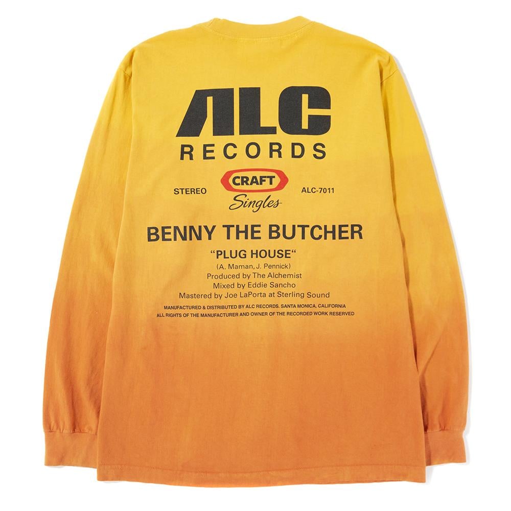 real bad man alc0003 alc records craft singles 11 btb l s t shirt sunburst dip dye