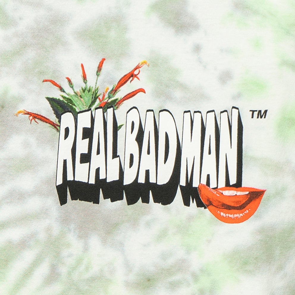 real bad man rbm 7064 from outer space ls tee aquayellow tie dye