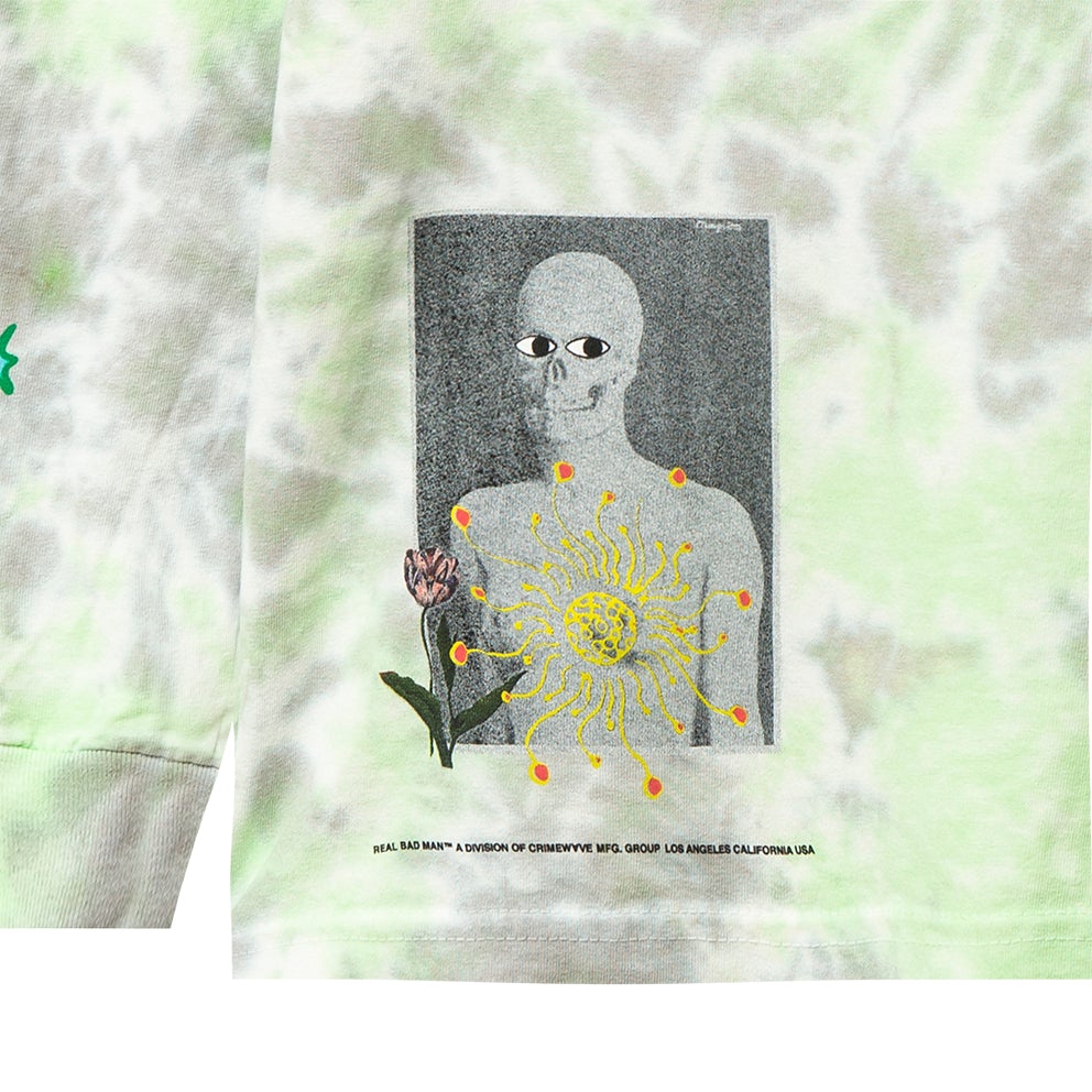 real bad man rbm 7064 from outer space ls tee aquayellow tie dye