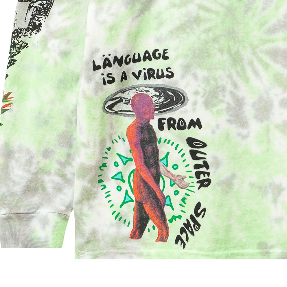 real bad man rbm 7064 from outer space ls tee aquayellow tie dye