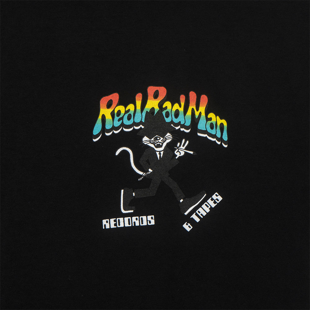 REAL BAD MAN REAL BAD MAN RECORDS AND TAPES TEE // BLACK