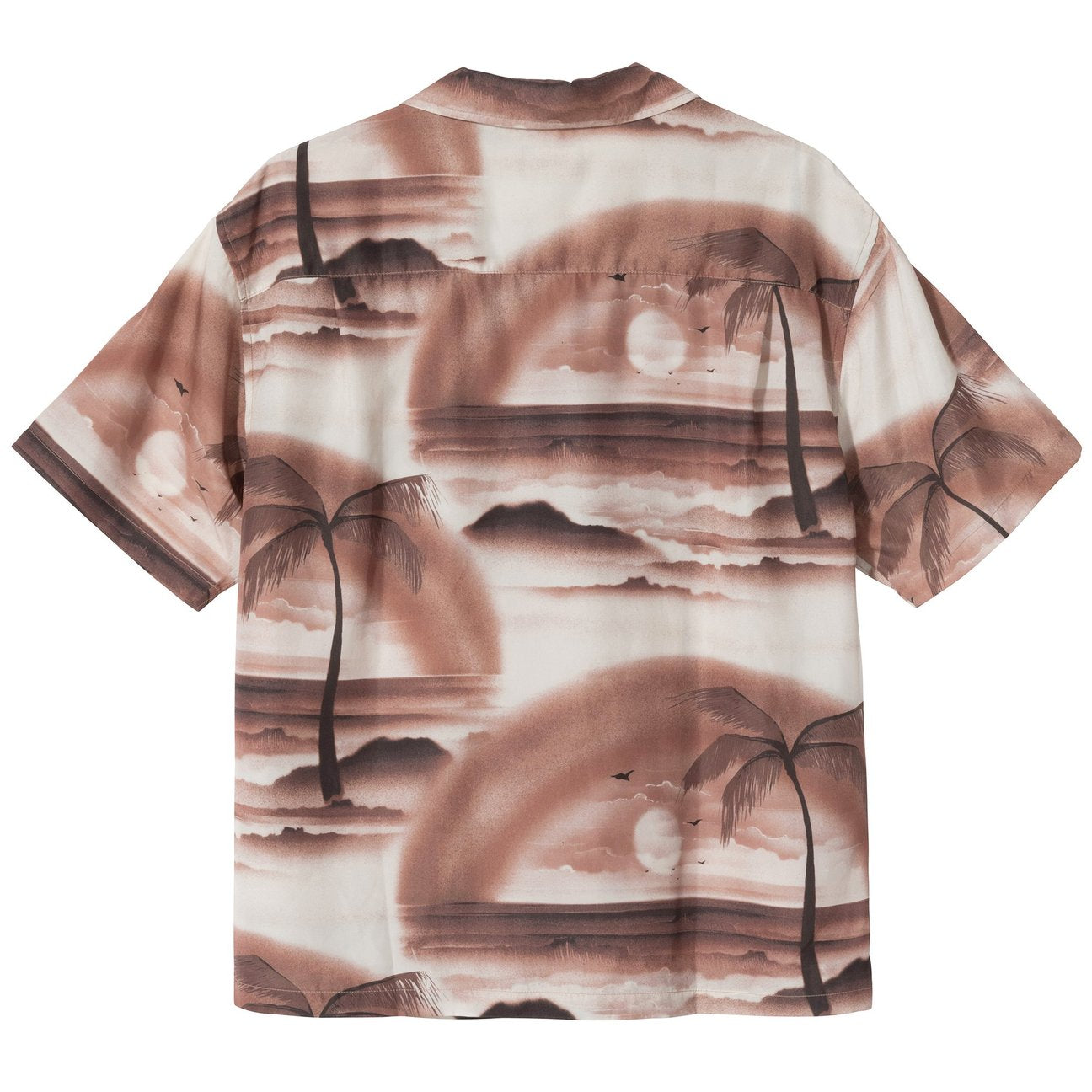 stussy 1110096 island shirt brown