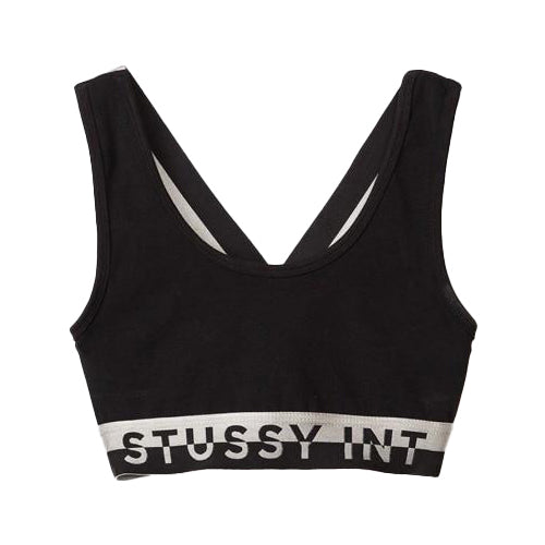 STÜSSY STÜSSY METALLIC BAND CROSS BACK TOP // BLACK