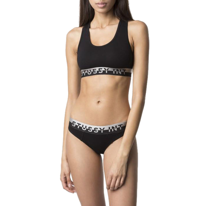 STÜSSY STÜSSY METALLIC BAND CROSS BACK TOP // BLACK