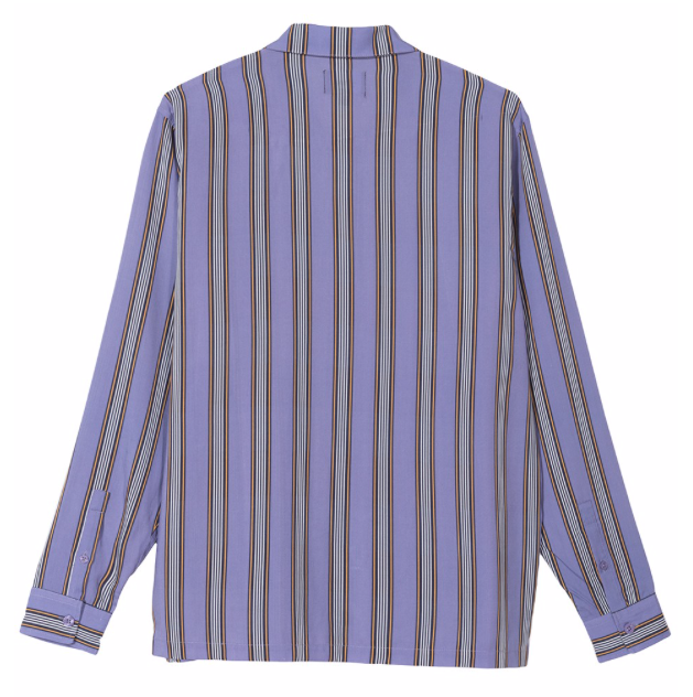 stussy 1110020 cove striped ls shirt lavender