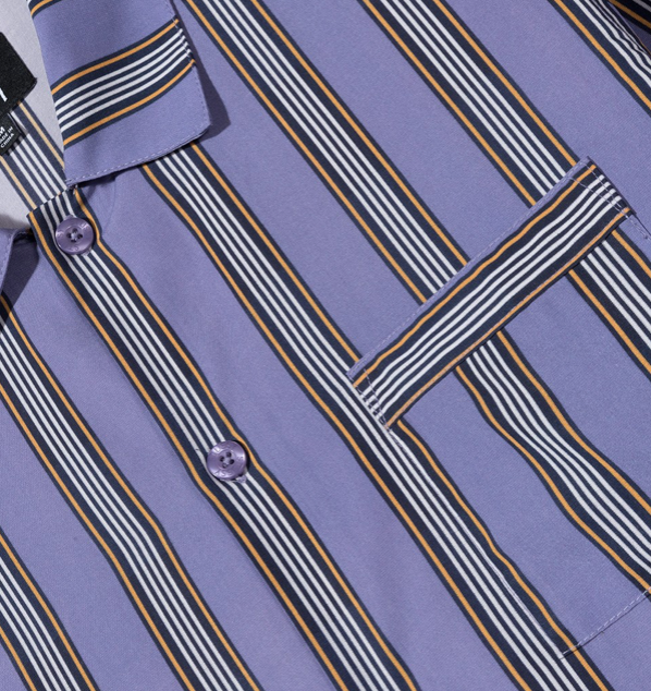 stussy 1110020 cove striped ls shirt lavender