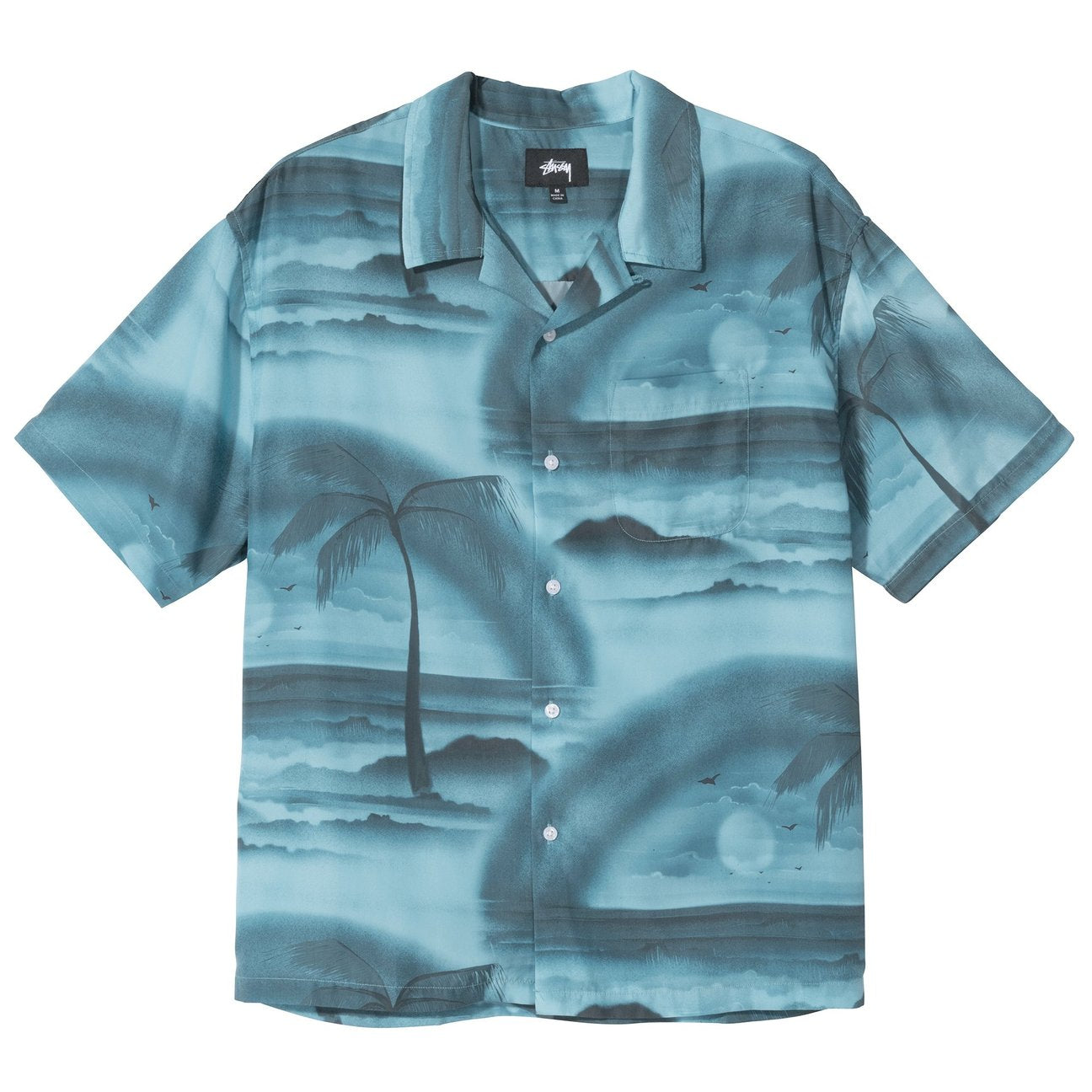 stussy 1110096 island shirt steel