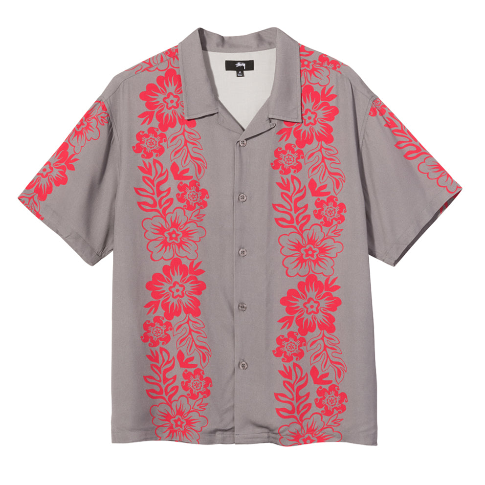 STÜSSY STÜSSY HAWAIIAN PATTERN SHIRT // GREY