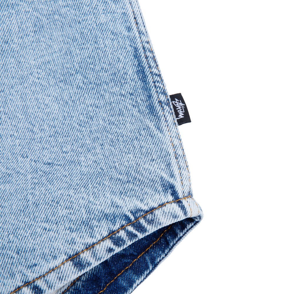 stussy 1110244 sherpa lined denim shirt light denim
