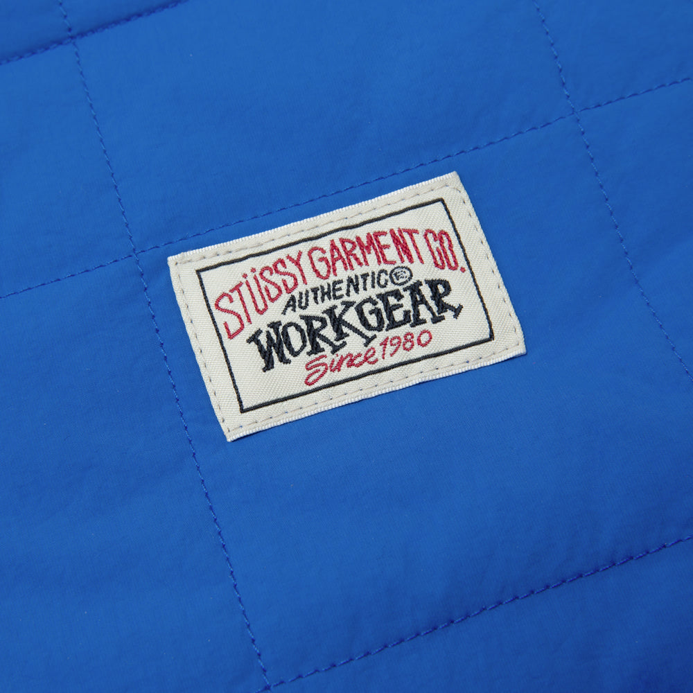 stussy 1110250 quilted fatigue shirt blue