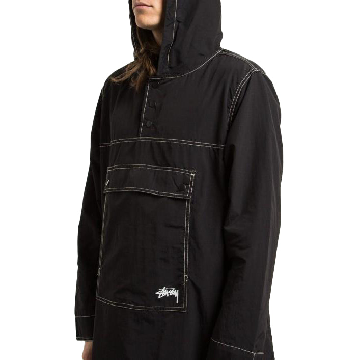 STÜSSY STÜSSY NYLON PULLOVER PARKA // BLACK
