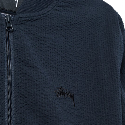 STÜSSY STÜSSY SEERSUCKER BOMBER // NAVY