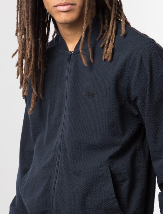 STÜSSY STÜSSY SEERSUCKER BOMBER // NAVY