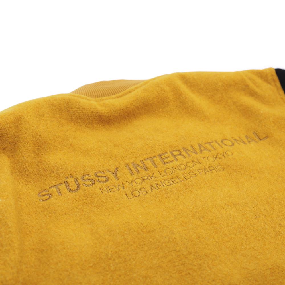 STÜSSY STÜSSY JACKSON VARSITY JACKET // MUSTARD