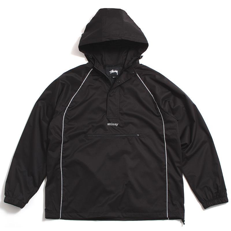 STÜSSY STÜSSY 3M PIPING PULLOVER // BLACK