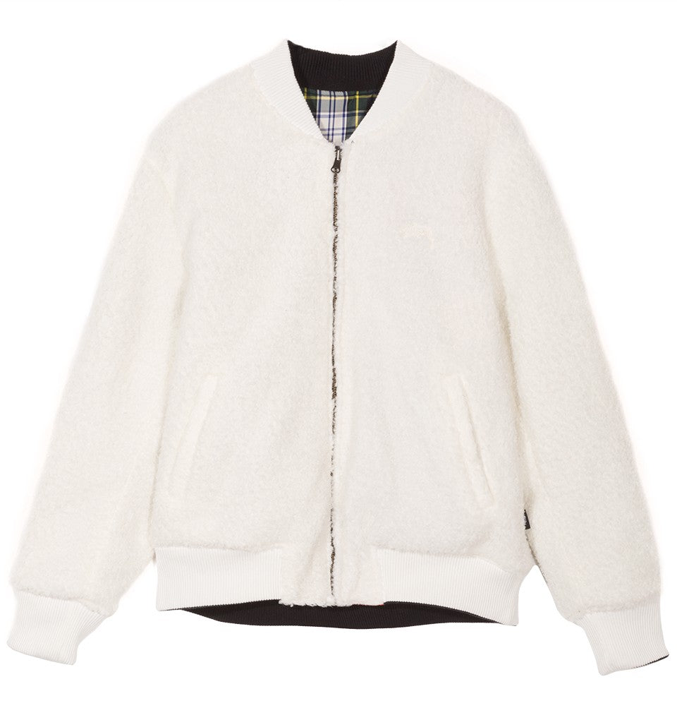 stussy 115368 reversible bomber whitemulti