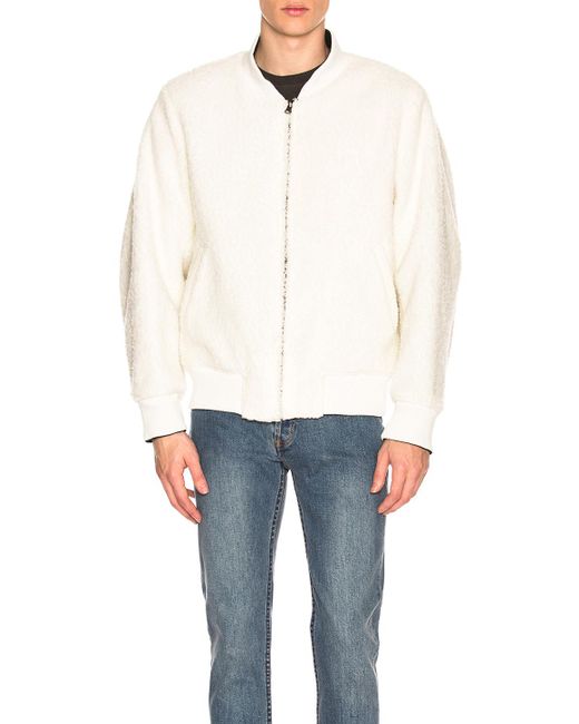 stussy 115368 reversible bomber whitemulti