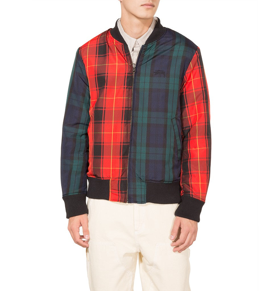 stussy 115368 reversible bomber whitemulti