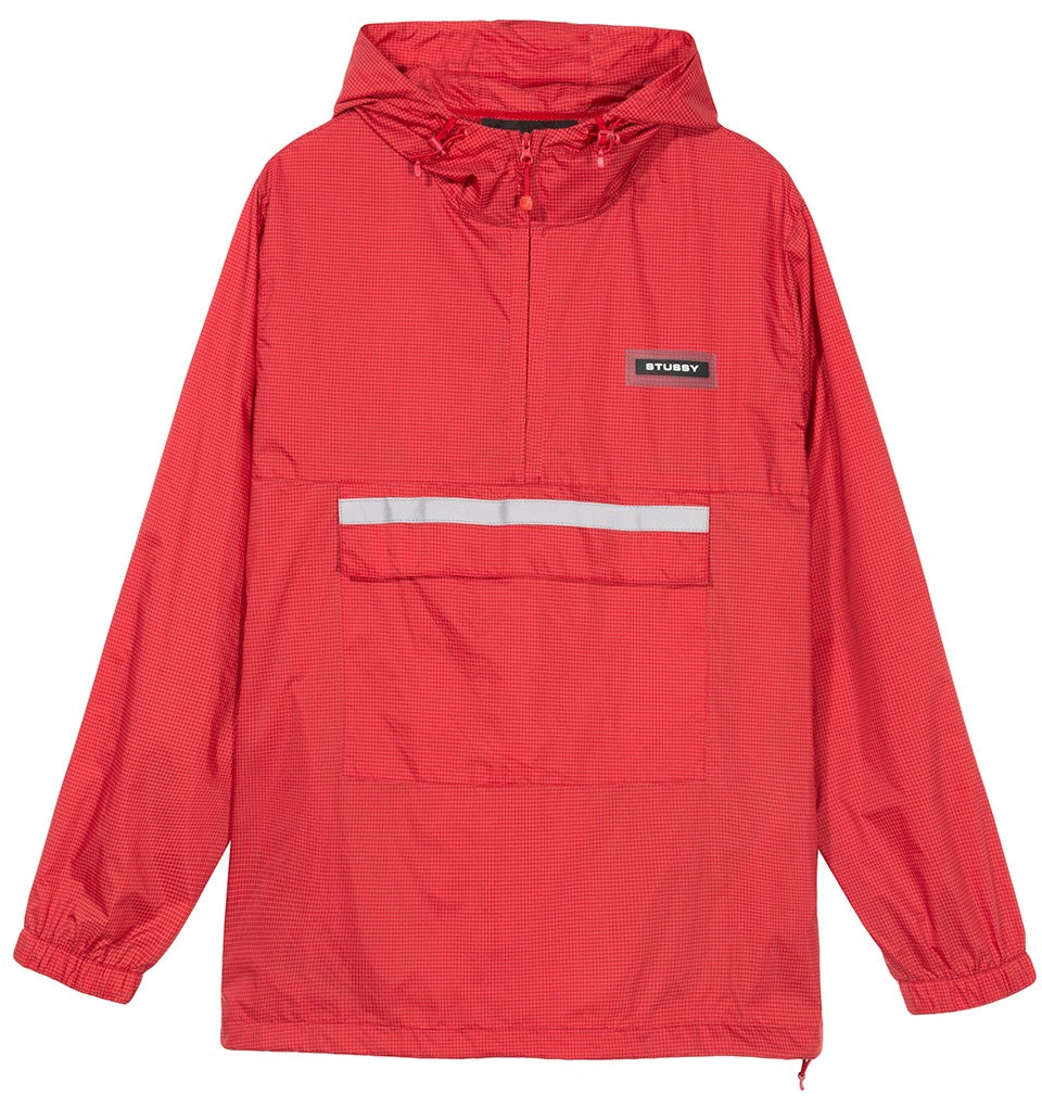 STÜSSY STÜSSY CONTRAST RIPSTOP ANORAK // RED