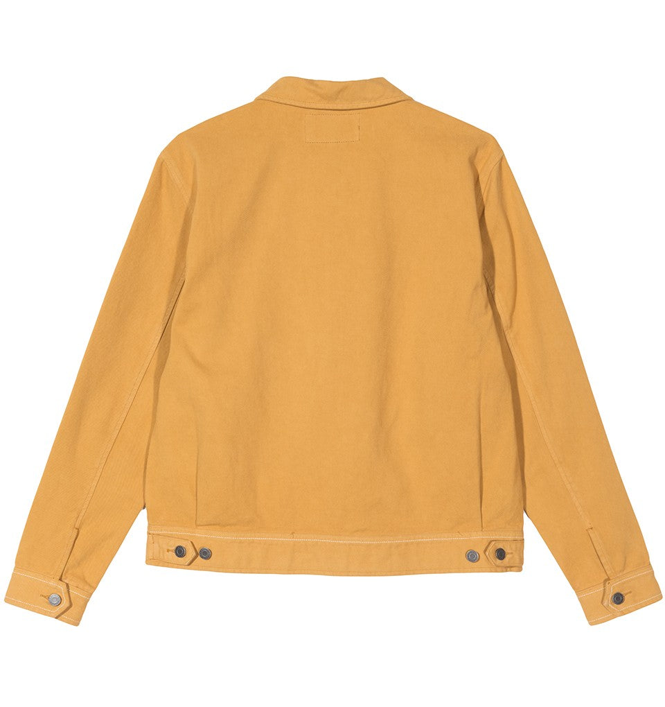 stussy 115435 overdyed garage jacket lemon