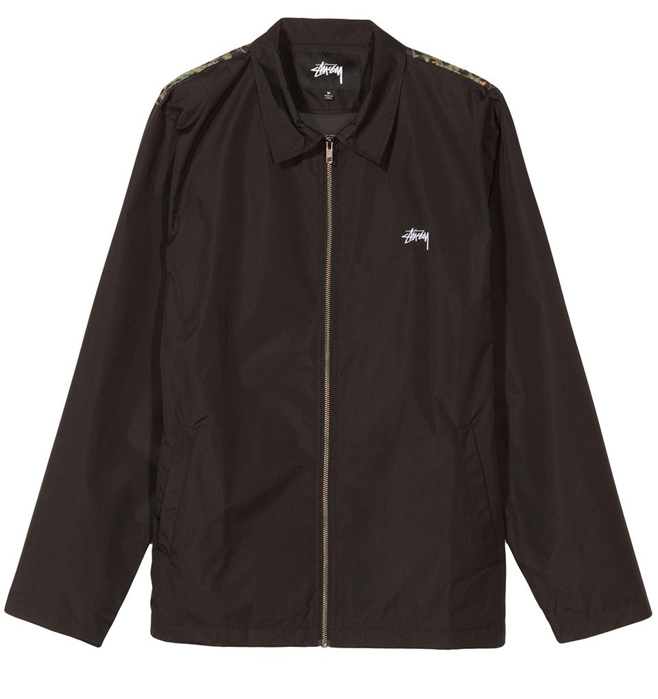 stussy 115450 leopard panel jacket black