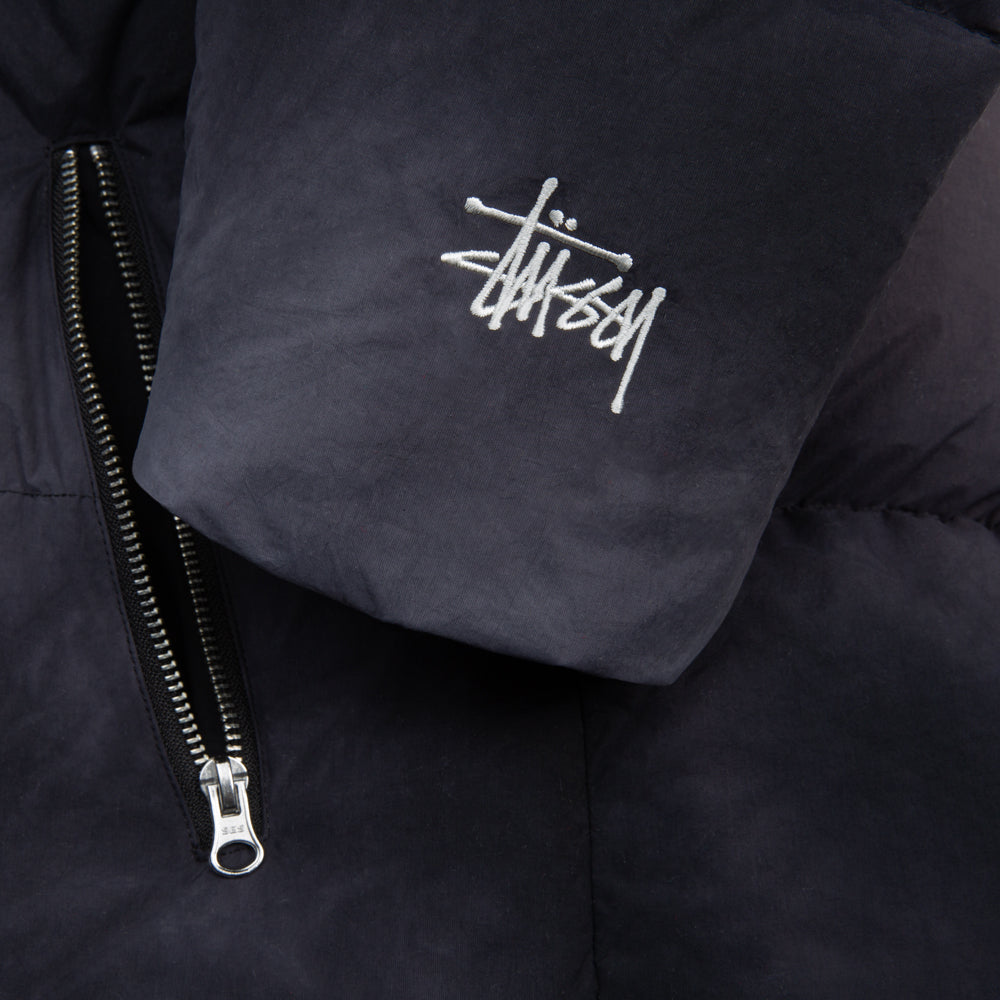 stussy 115673 recycled nylon down puffer jacket vintage black