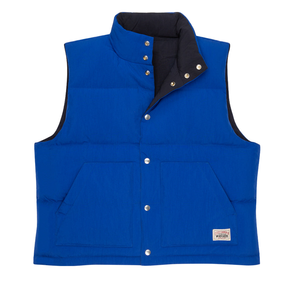 stussy 115676 rev down workgear vest royal