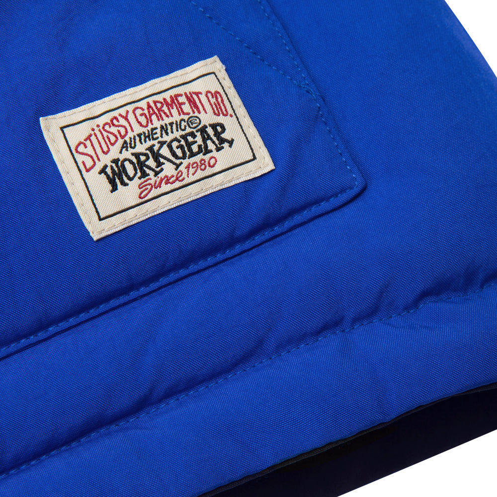stussy 115676 rev down workgear vest royal