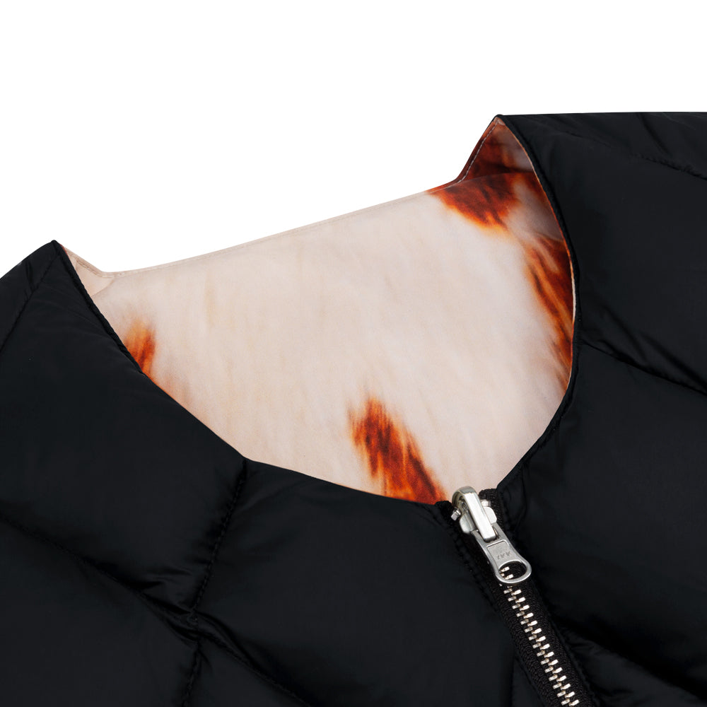 stussy 115695 reversible quilted vest cowhide