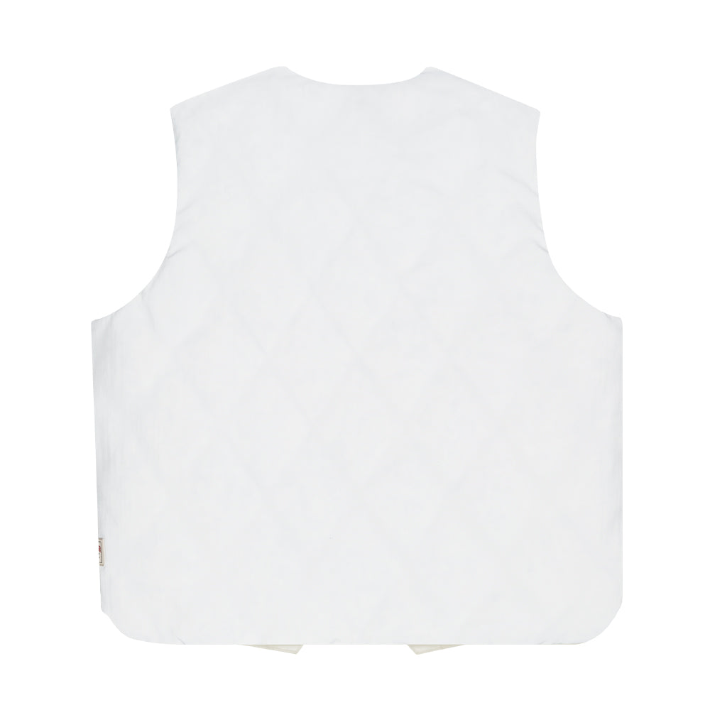 stussy 115695 reversible quilted vest cream