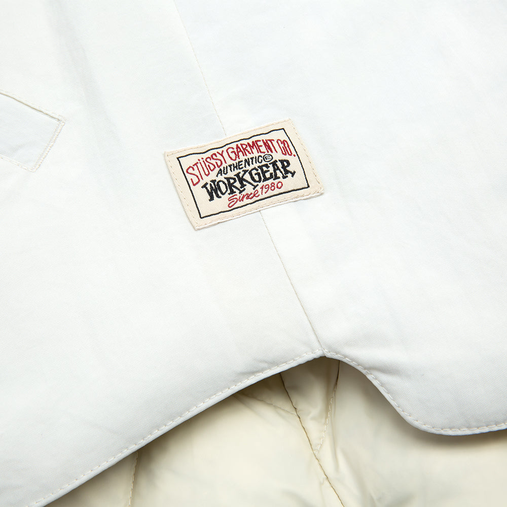 stussy 115695 reversible quilted vest cream