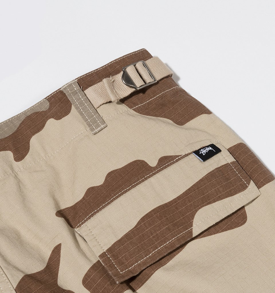 stussy 116369 cargo camo pant tan