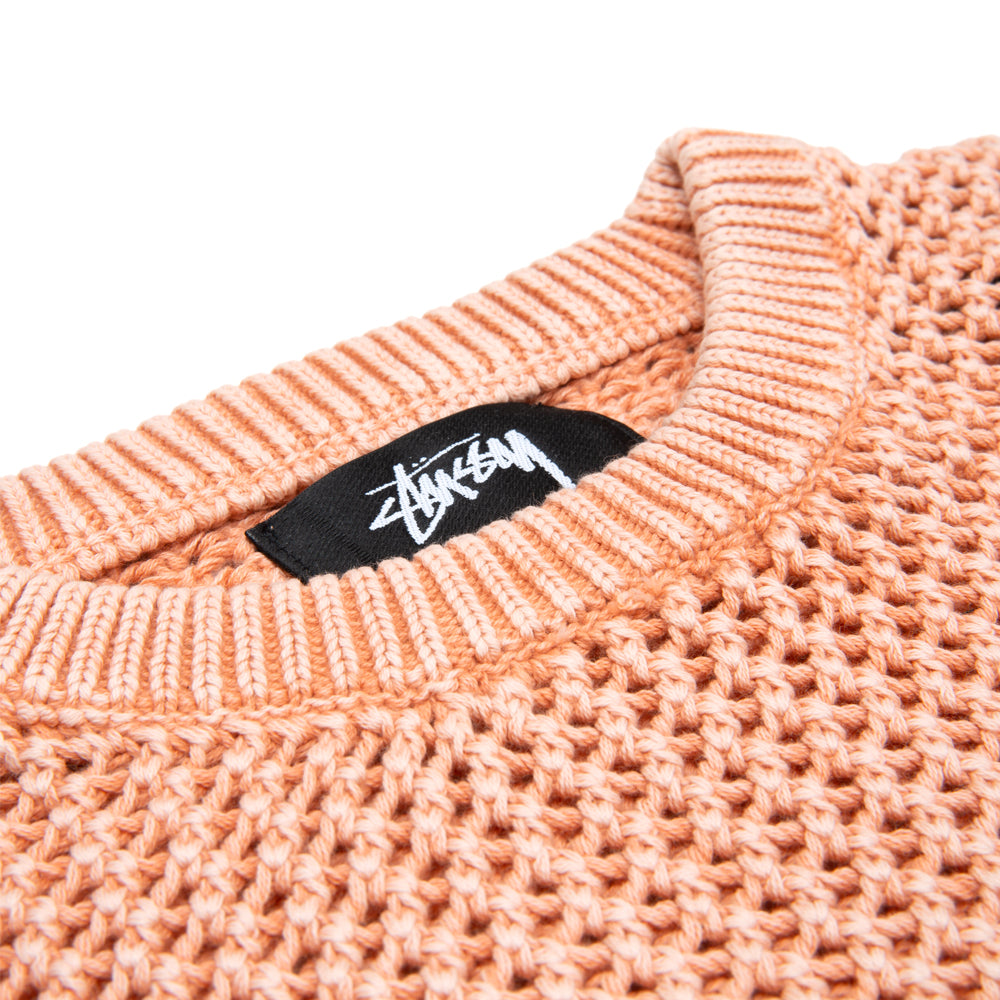 stussy 117115 pig dyed loose gauge sweater peach