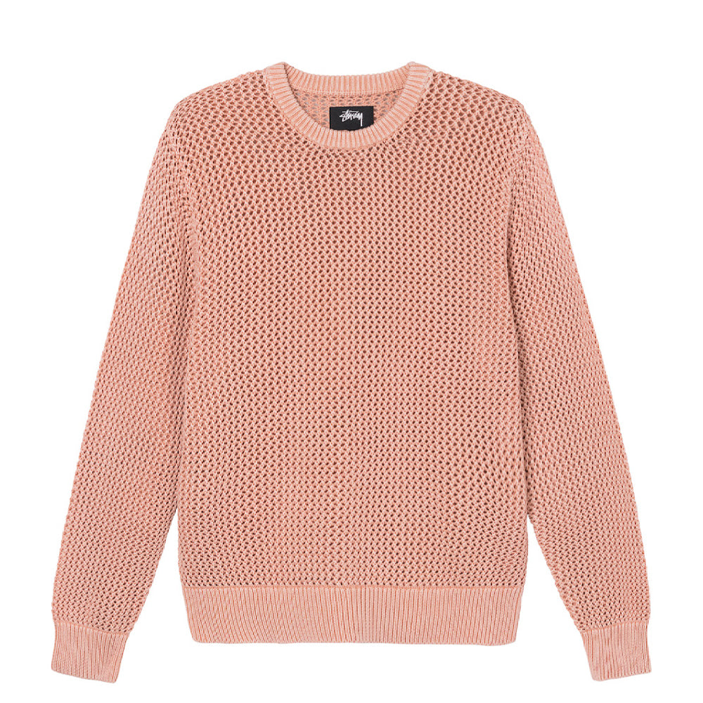 stussy 117115 pig dyed loose gauge sweater peach