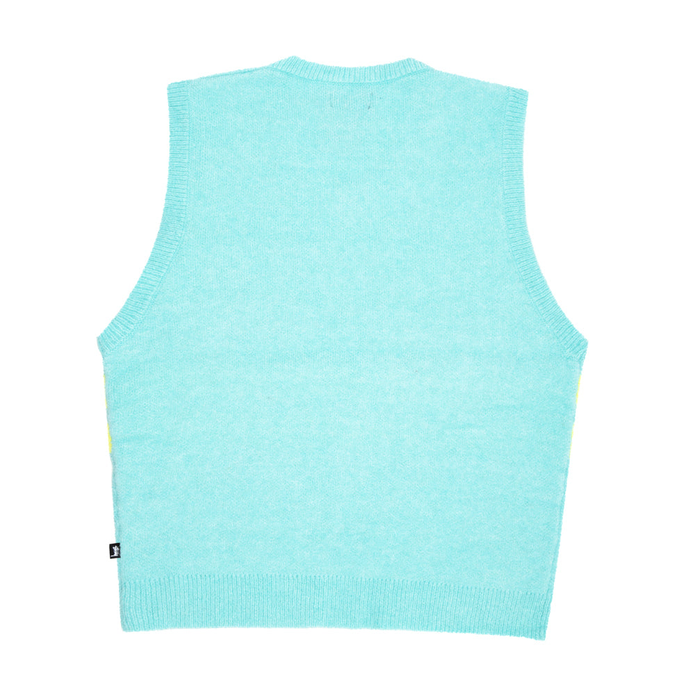 stussy 117119 brushed mohair vest seafoam