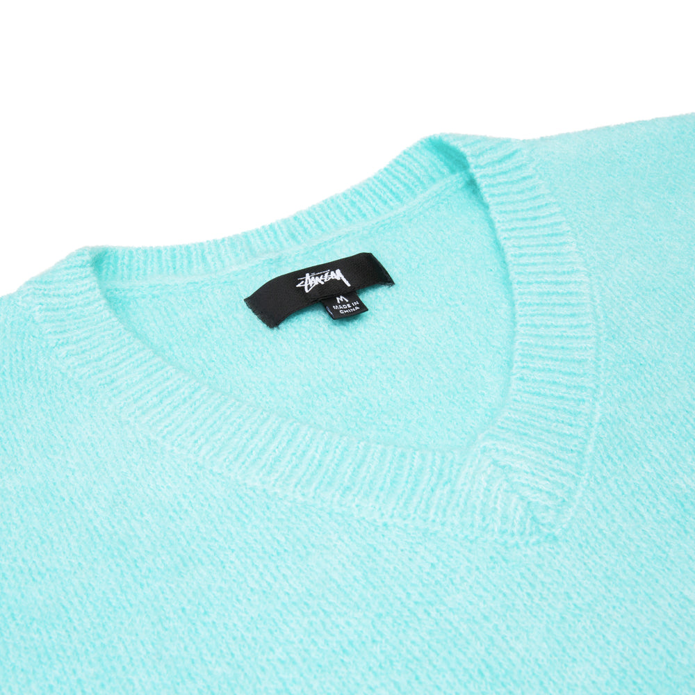 stussy 117119 brushed mohair vest seafoam