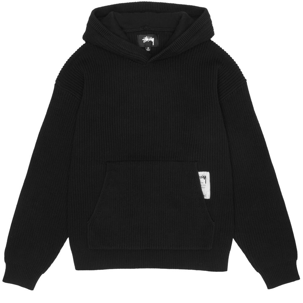 stussy 117138 cotton knit hood black