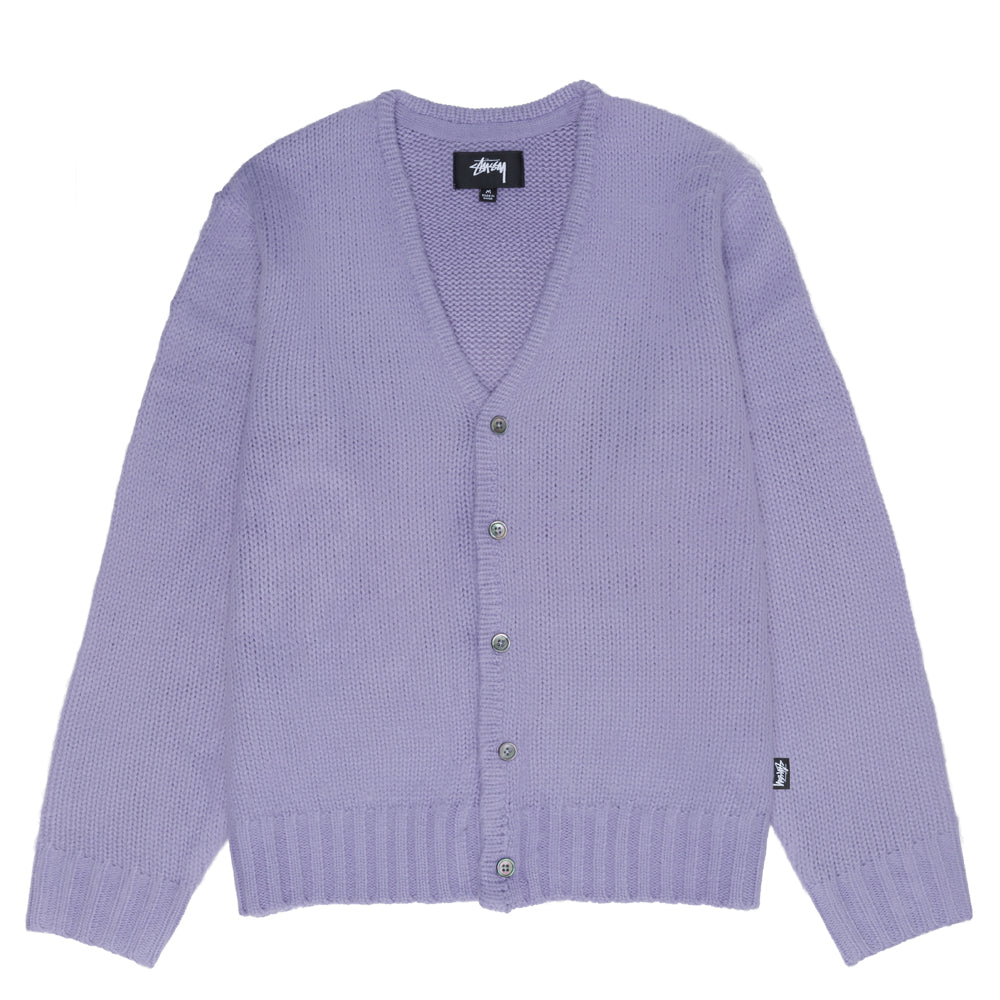 stussy 117163 brushed cardigan lavender