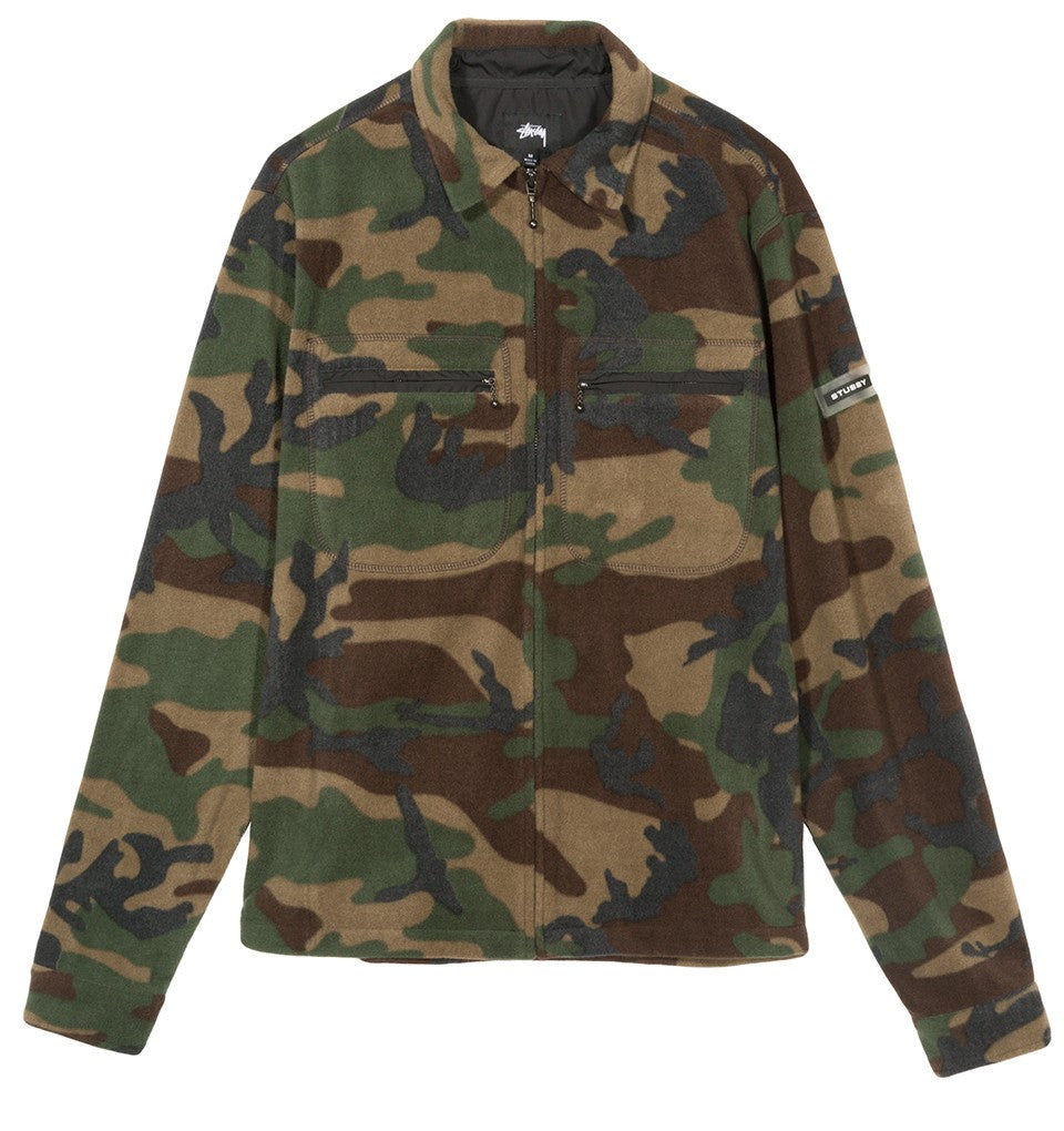 STÜSSY STÜSSY POLAR FLEECE FULL ZIP // CAMO