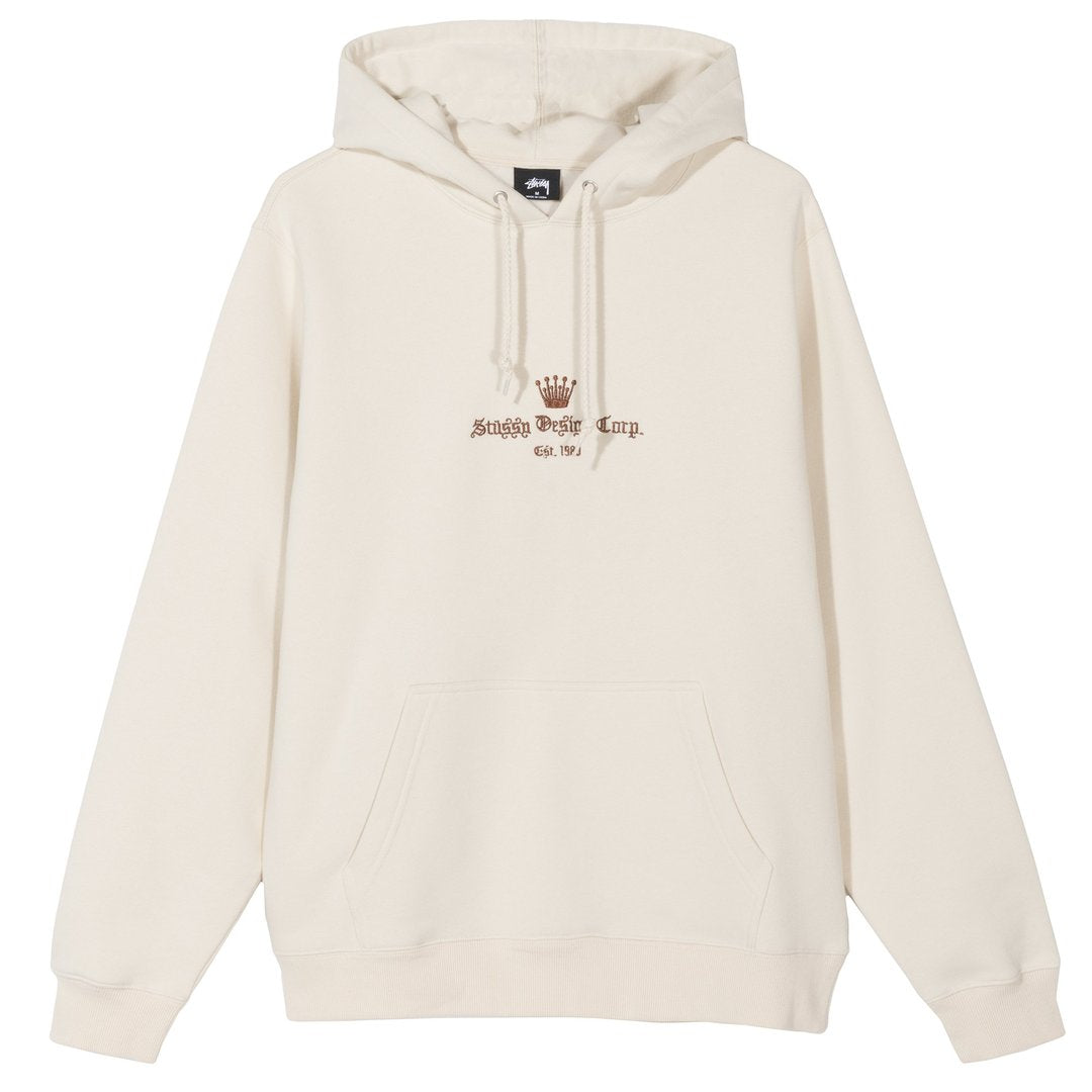 STÜSSY STÜSSY OLD ENGLISH APP. HOODIE // CEMENT