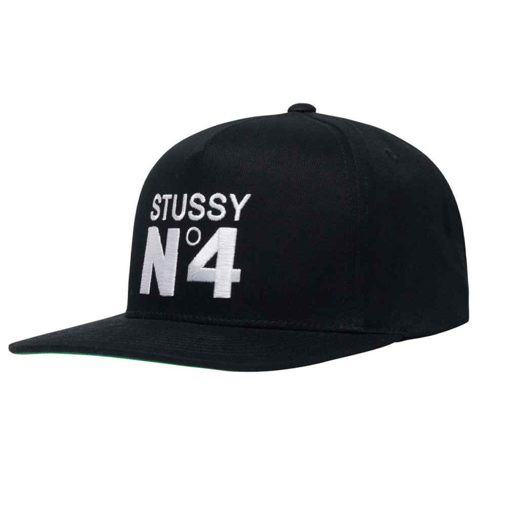 stussy 1311064 no 4 point crown cap black