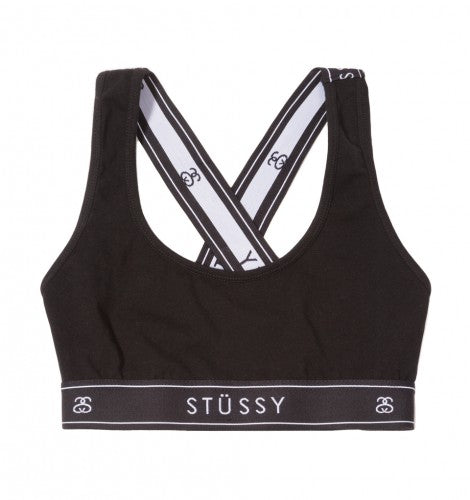 STÜSSY STÜSSY CROSS BACK CROP // BLACK