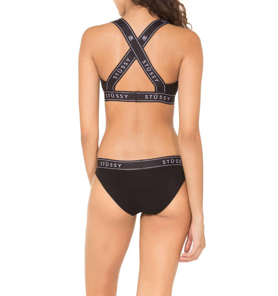 STÜSSY STÜSSY CROSS BACK CROP // BLACK