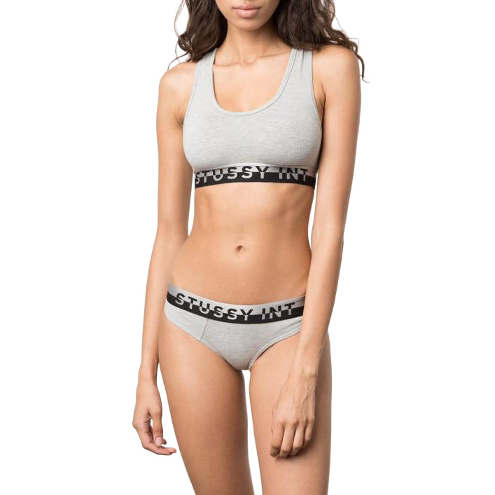 STÜSSY STÜSSY METALLIC BAND X BACK TOP // GREY MARLE