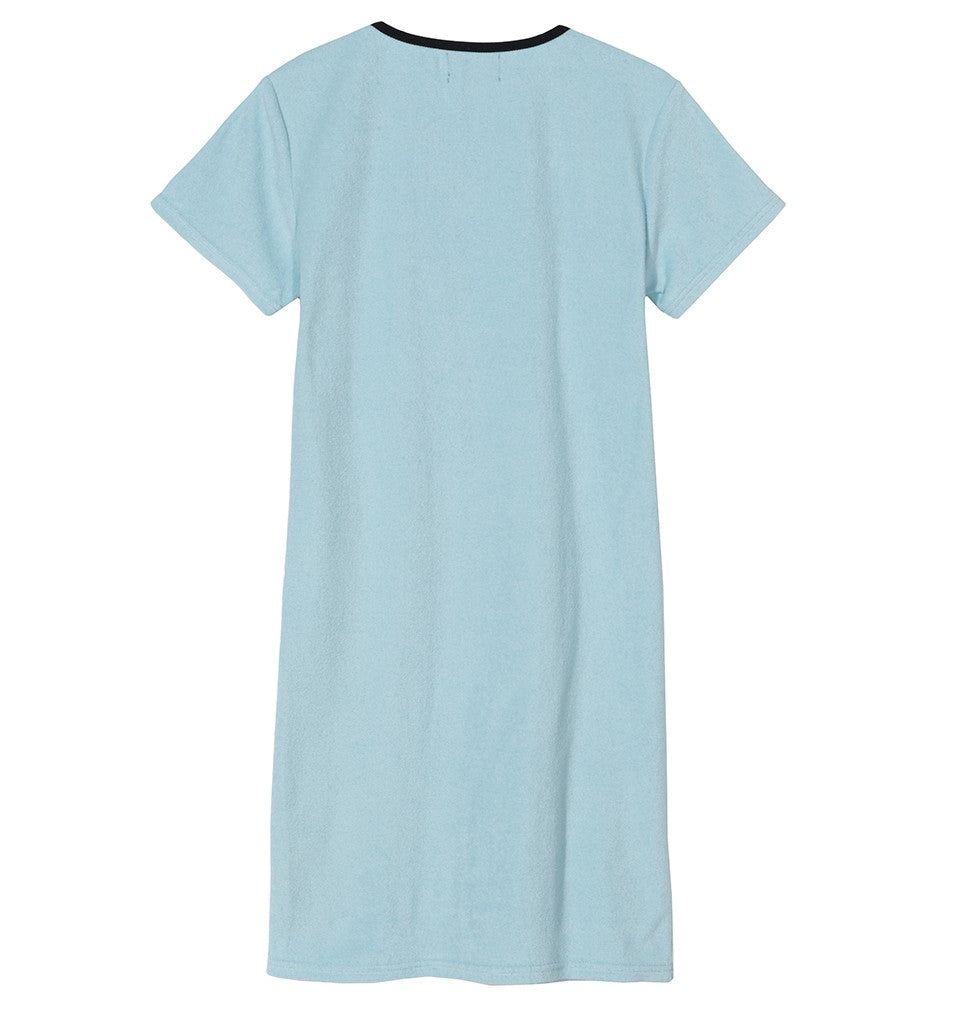 stussy 214484 barra mini dress light blue