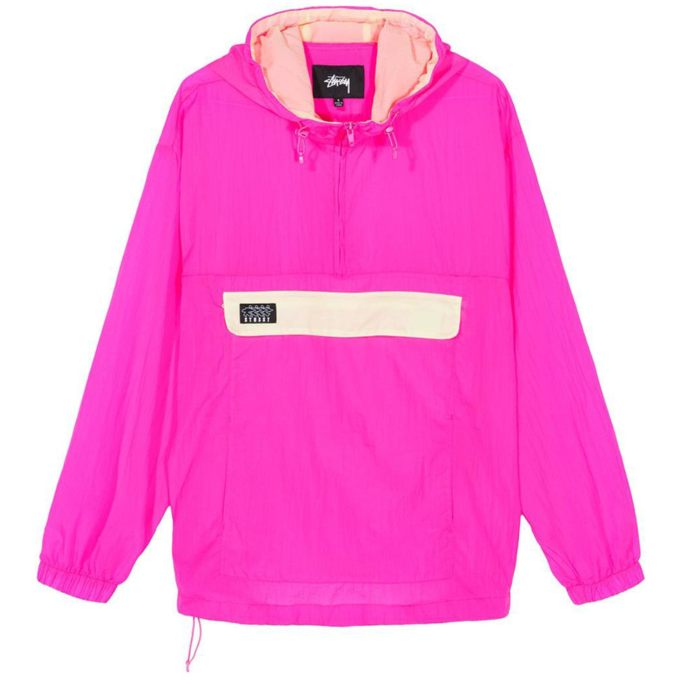 stussy 215103 aydin nylon crinkle anorak pink