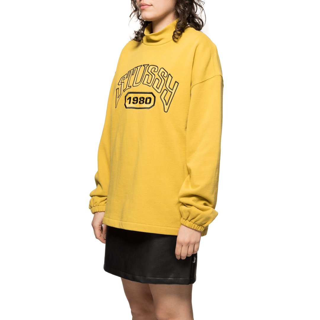 stussy 218098 tribute terry mock neck mustard